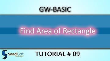 FIND AREA OF RECTANGLE || GW Basic || Tutorial # 9