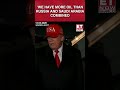 US President Donald Trump Claims America Has More Oil Than Russia And Saudi Arabia Combined #shorts