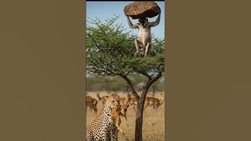 Monkey vs Leopard: Can the Clever Monkey Save the Baby Deer? 🐒🐆 | Wild Animal Shorts