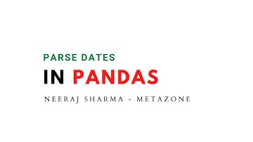 parse dates in pandas