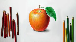 Menggambar 3D Realist Buah Apel dengan Pensil Warna