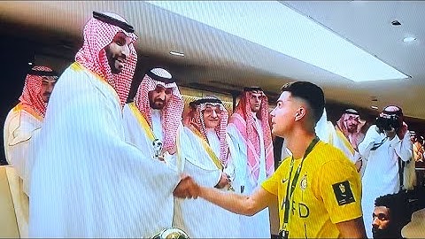 Ronaldo collect runners up medal from Saudi Crown Prince Mohammed bin Salman