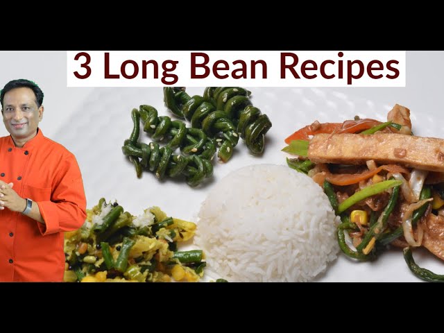 Nutritious Veggi Long Beans Poriyal Tofu Currry, Yard Beans Knots - Chef Tricks with Beans | Vahchef - VahRehVah