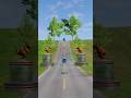 beamNG Drive - ups &amp; down bollard crashes part 383 #beamngdrive  #trending #youtubeshorts #shorts