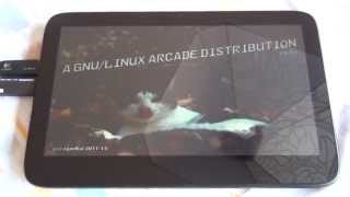 A GNU/Linux Arcade Distribution on a Ciara Vibe, booting from an USB stick