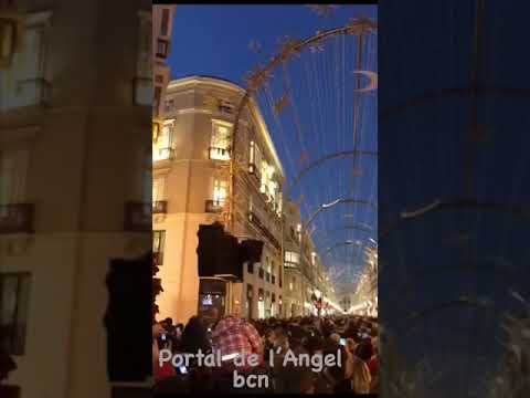 Encendido del Portal del Ángel. Barcelona