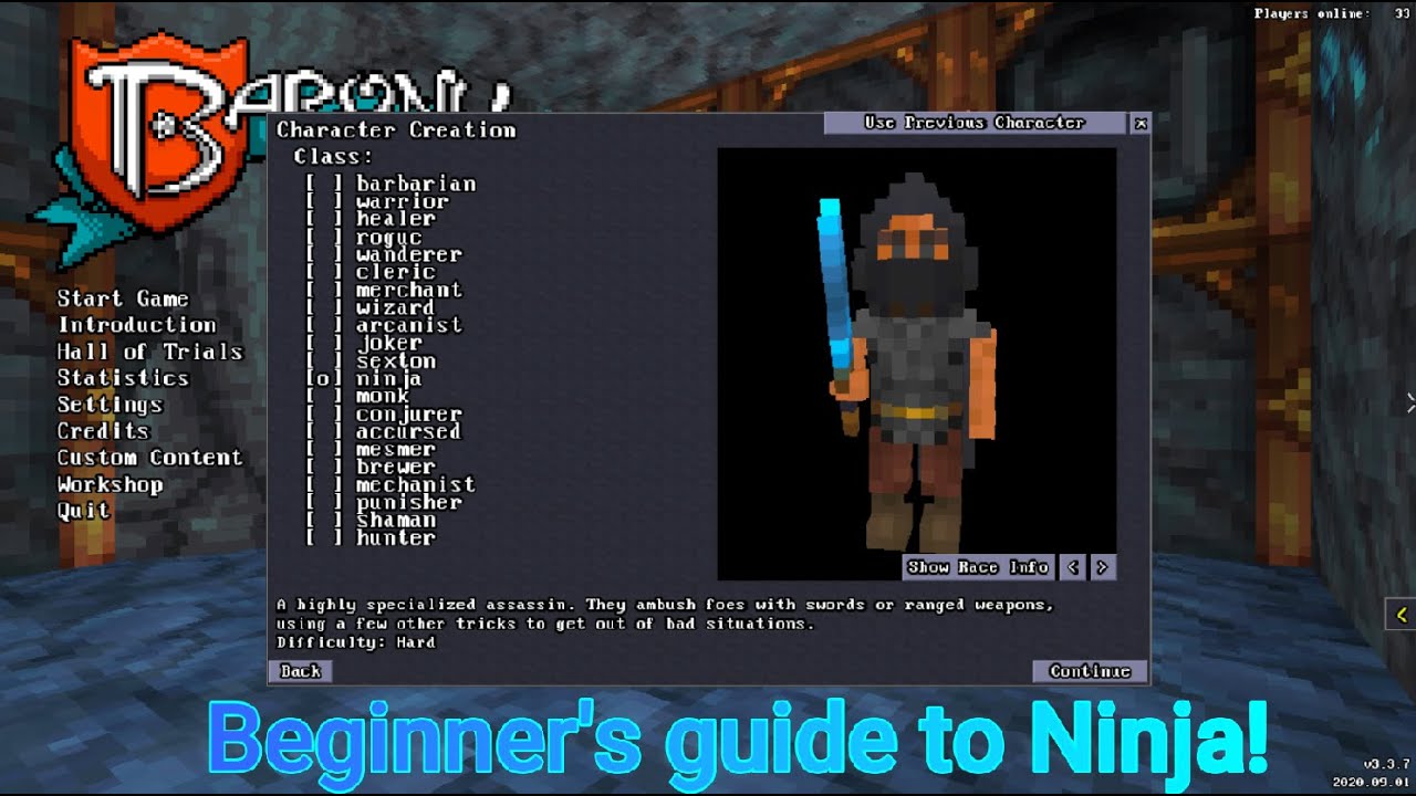 Barony Updated Beginner's Guide to Ninja! YouTube