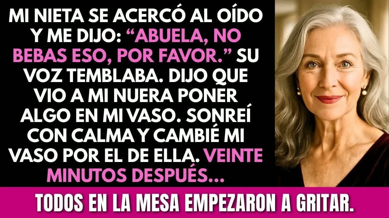 Mi nieta susurró: “Abuela, no bebas eso, por favor.” Mi nuera escondió algo allí dentro.