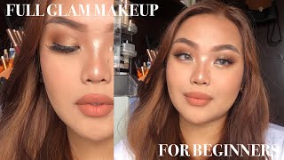 how to: full glam makeup for beginners ♡ perfect for formal events! (graduation, prom & weddings)