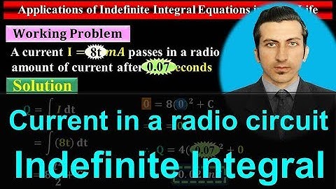 Applications of Indefinite integral - Integration - Current in radio circuit - #Calculus by #Moein