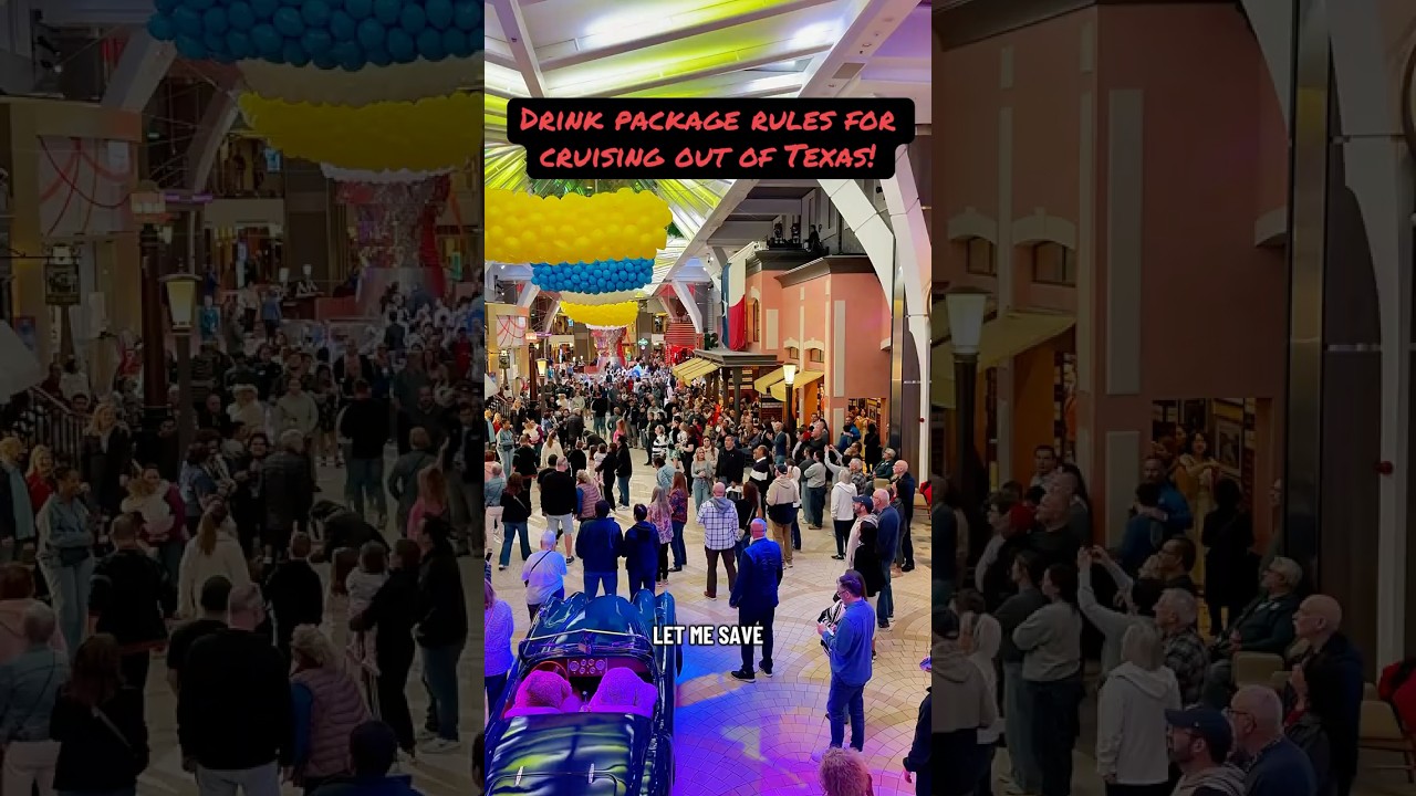 Cruise ship drink package rules out of Galveston!