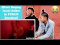 SINGING IN PUBLIC - JUSTIN BIEBER Reaction