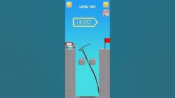 Draw bridge puzzle game level 1157 #gaming #drawing #Shorts