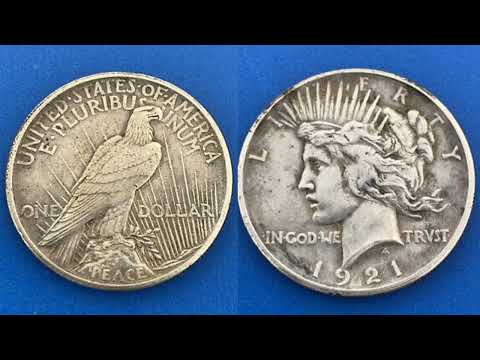 USA 1921 ONE DOLLAR COIN VALUE + REVIEW Silver Peace Dollar