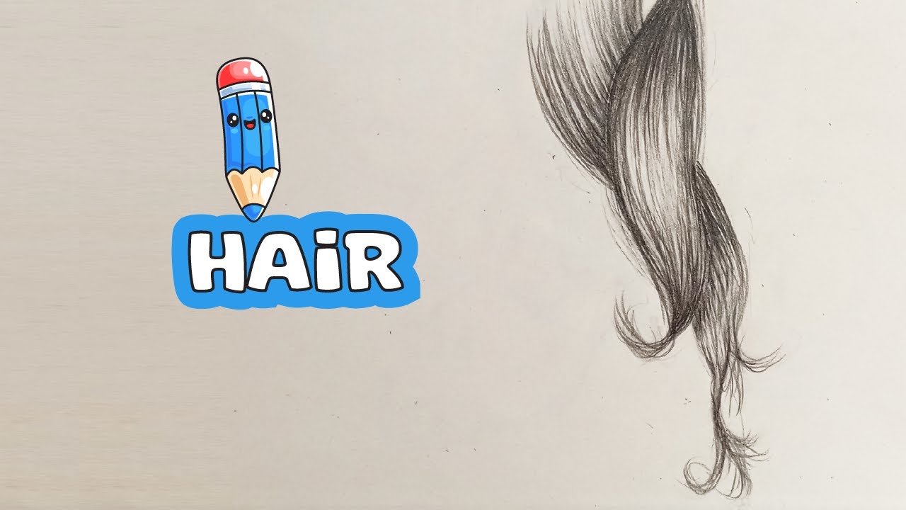 Drawing hair curls | curly hair sketch 🎨