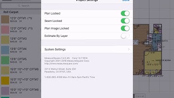 Project Settings - MeasureSquare iPad Edition