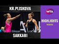 Kristyna Pliskova vs. Maria Sakkari | 2020 Ostrava First Round | WTA Highlights