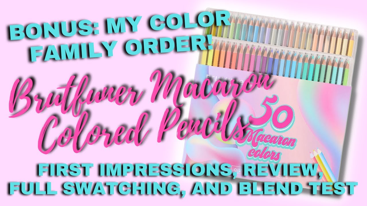 BRUTFUNER OILY COLORED PENCILS, Review, Color Swatch, Testing