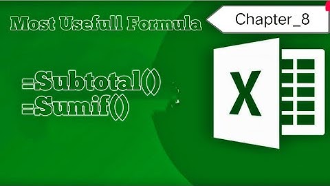 How To Use Subtotal And Sumif Formula in Excel ll Use of Sumif and Subtotal Function in Excel