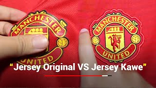 Perbandingan Detail Jersey KW dan Original Manchester United Musim 2017-2019