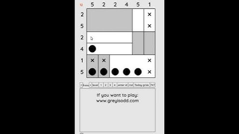 Grey is Odd - Today grids. Solution level 2 6X6 dated 07-26-2024 #logicpuzzles #logicgames  #games