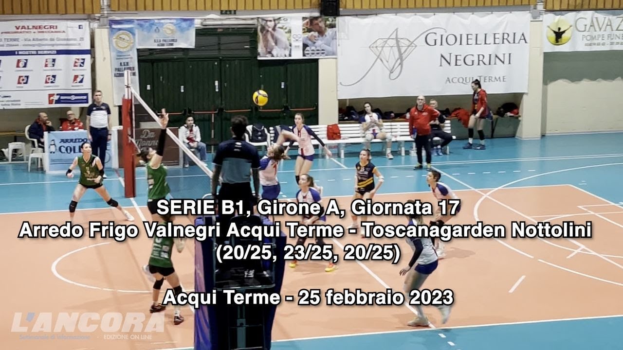 Volley - Serie B1 - Arredo Frigo Valnegri Acqui Terme - Toscanagarden  Nottolini - YouTube