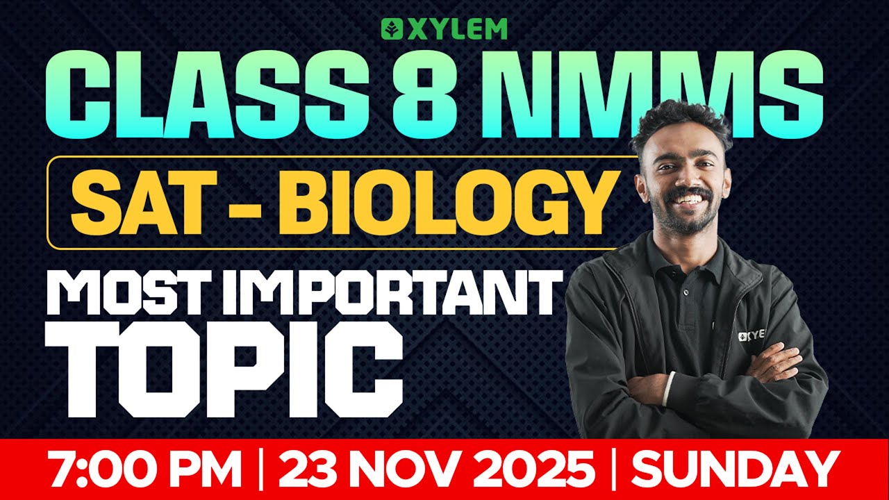 Class 8 NMMS 2025 : SAT - Biology | Most Important Topic | Xylem Class ...