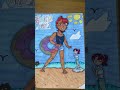 Who invited Talia?!☀️🌊 #beach #character #artist #oc #summer #coloring #new
