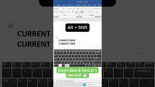 Ms word me Date and time Insert krna 💞 #microsoft #date #time #msoffice #microsoftoffice #1million
