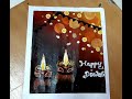 Diwali Painting Drawing # Happy Diwali /Easy Acrylic painting