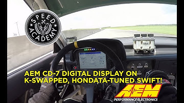CD-7 Display in Action on Hondata-tuned K-Swapped Swift!