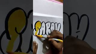 how to write sarah in bubble letter #shorts #youtubeshorts #trending #youtube #trendingshorts