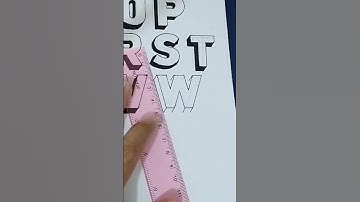 Easy Way to make 3D letter W, Subscribe if you like this video #shorts #youtubeshorts #how