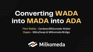 💥 Multi-Chain Conversion in Single Wallet: Milkomeda EVM Side chain (WADA-MADA-ADA) - Flint Wallet