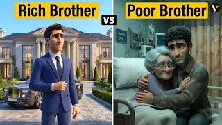 Information Rich Brother vs Poor Brother | Easy English Listening Practice For Beginners (A1 & A2) Level Guide