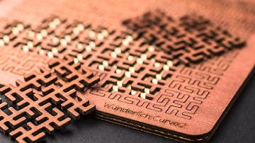 Wooden Fractal Tray Puzzle - Wunderlich Curve 2