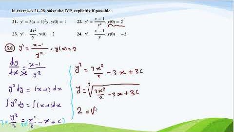 Initial Value Problem-explicitly Solution 22