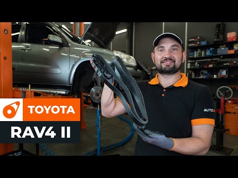 How to change serpentine belt on TOYOTA RAV4 II [TUTORIAL AUTODOC]