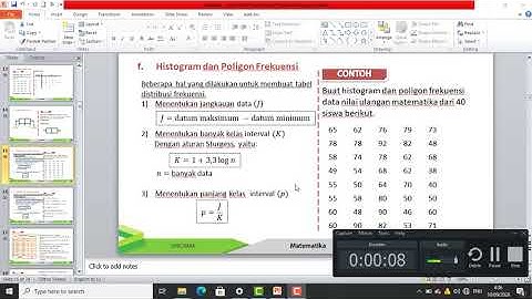 Video pembelajaran Materi statistika dengan Sub Materi "histogram dan poligon frekuensi"