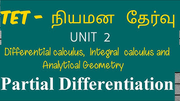 Partial differentiation-unit 2-calculus and Analytical Geometry-tet selection exam-ugtrb maths