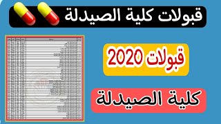 معدلات كلية الصيدلة لسنة 2020