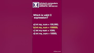 C Quiz  - Infotech Computers Bhagyanagar Kurnool 6302358106, 08518221221 #CodeQuiz#ShortsQuiz#c