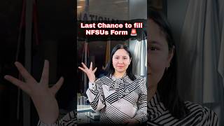 Last Chance to fill NFSU Application Form 2026 #forensicscience #nfsu #nfsuadmissions #dikshasharma