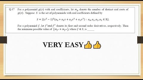 JEE ADV 2020 Difficult Question on Rolle