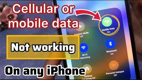 How to fix cellular data/mobile data not working on iPhone or iPad .