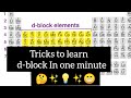 how to learn d- block element name in few minutes |tamil|