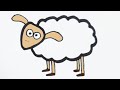 Sheep  drawing for kids