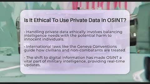 Is It Ethical To Use Private Data In OSINT? - Tactical Warfare Experts