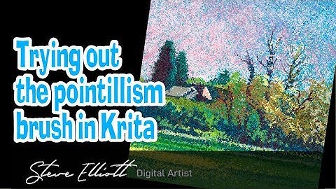 Trying out the pointillism brush in Krita