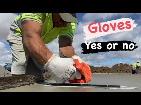 Should you wear gloves in concrete - YouTube